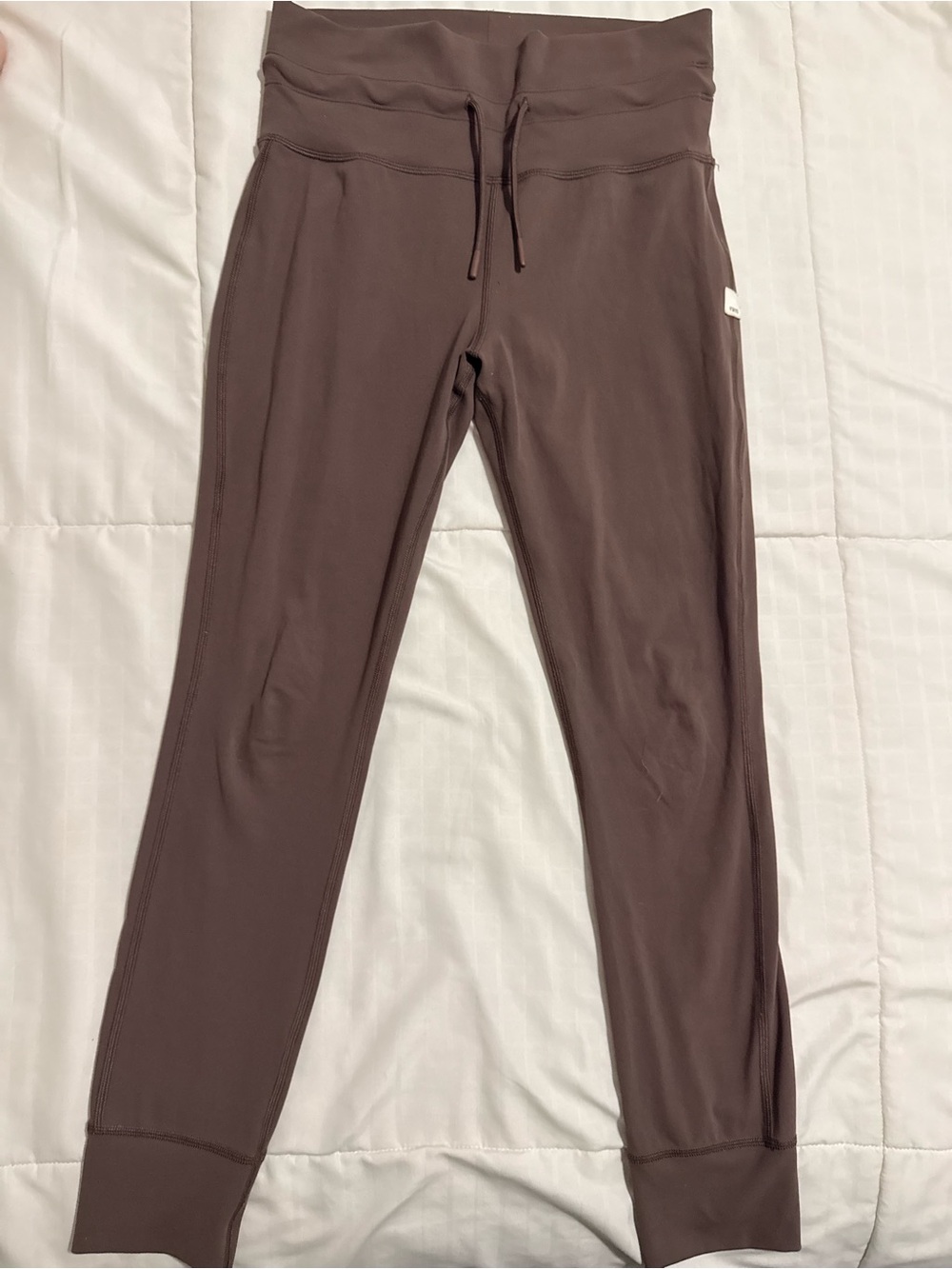 Vuori mauve-brown high-rise drawstring leggings